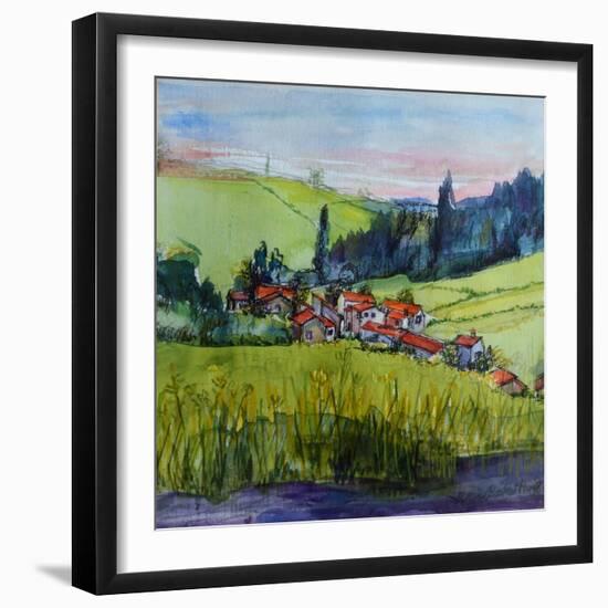 Village in the Auvergne-Brenda Brin Booker-Framed Giclee Print