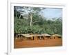 Village in the Jungle, Northern Area, Congo, Africa-David Poole-Framed Photographic Print