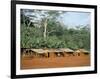 Village in the Jungle, Northern Area, Congo, Africa-David Poole-Framed Photographic Print