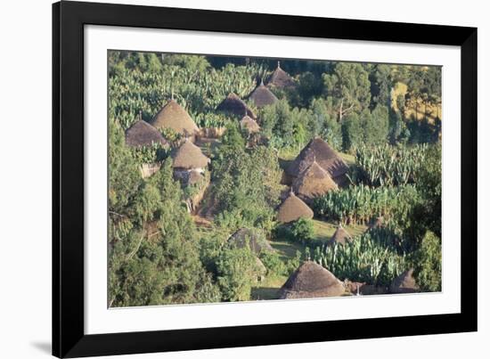 Village in the Land of the Gourague, Hosana Region, Shoa Province, Ethiopia, Africa-Bruno Barbier-Framed Photographic Print