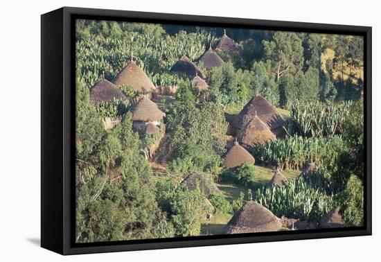 Village in the Land of the Gourague, Hosana Region, Shoa Province, Ethiopia, Africa-Bruno Barbier-Framed Stretched Canvas