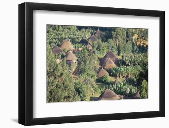 Village in the Land of the Gourague, Hosana Region, Shoa Province, Ethiopia, Africa-Bruno Barbier-Framed Photographic Print