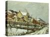 Village in the Snow; Village Dans La Neige, 1911-Gustave Loiseau-Stretched Canvas