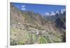 Village in Tiger Leaping Gorge and Jade Dragon Snow Mountain (Yulong Xueshan), Yunnan, China-Ian Trower-Framed Photographic Print