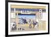 Village Inn Facing Mount Fuji-Katsushika Hokusai-Framed Art Print