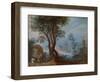 Village Landscape with Figures, C.1603 (Oil on Copper)-Jan the Elder Brueghel-Framed Giclee Print