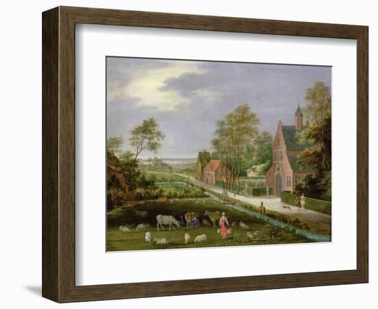 Village Landscape-Pieter Gysels-Framed Giclee Print