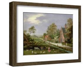 Village Landscape-Pieter Gysels-Framed Giclee Print