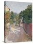 Village Lane-Spencer Frederick Gore-Stretched Canvas
