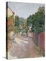 Village Lane-Spencer Frederick Gore-Stretched Canvas