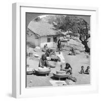 Village Life, India, 1900s-Underwood & Underwood-Framed Giclee Print
