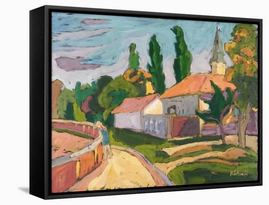 Village Mood, 2008-Marta Martonfi-Benke-Framed Stretched Canvas