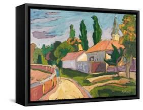 Village Mood, 2008-Marta Martonfi-Benke-Framed Stretched Canvas