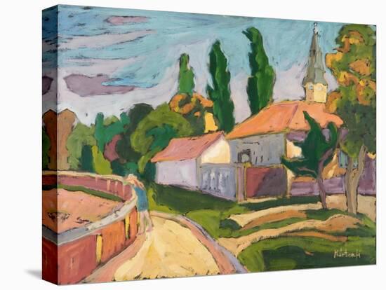 Village Mood, 2008-Marta Martonfi-Benke-Stretched Canvas