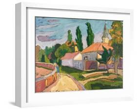 Village Mood, 2008-Marta Martonfi-Benke-Framed Giclee Print