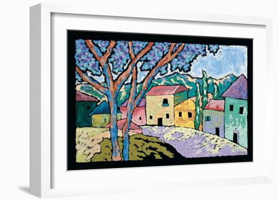 Village Morning-Brett Varney-Framed Art Print