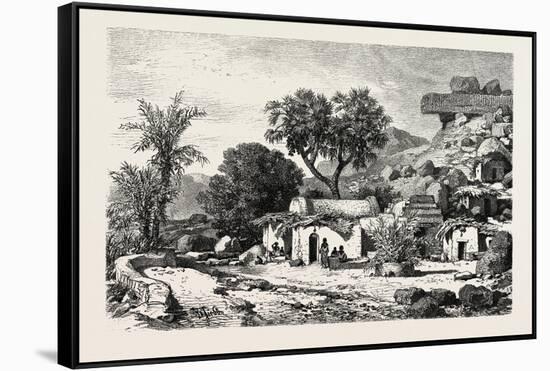 Village Near Assouan, Egypt, 1879-null-Framed Stretched Canvas