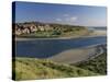 Village of Alnmouth with River Aln Flowing into the North Sea, Near Alnwick, England-Lee Frost-Stretched Canvas