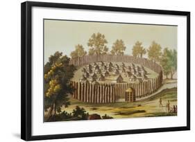 Village of an Indigenous Tribe in Florida-John White-Framed Giclee Print