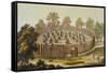 Village of an Indigenous Tribe in Florida-John White-Framed Stretched Canvas