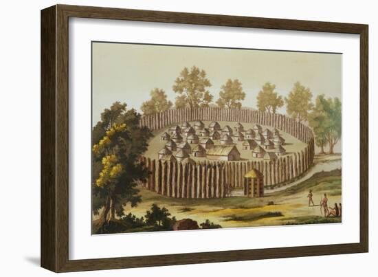 Village of an Indigenous Tribe in Florida-John White-Framed Giclee Print