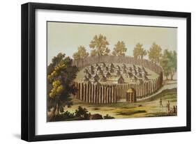 Village of an Indigenous Tribe in Florida-John White-Framed Giclee Print