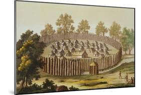 Village of an Indigenous Tribe in Florida-John White-Mounted Giclee Print