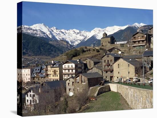 Village of Anyos with the Arcalis Mountains Beyond in Andorra, Europe-Harding Robert-Stretched Canvas