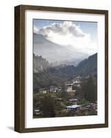 Village of Chendebji Set Among Forested Hills Between the Towns of Wangdue Phodrang and Trongsa, Bh-Lee Frost-Framed Photographic Print