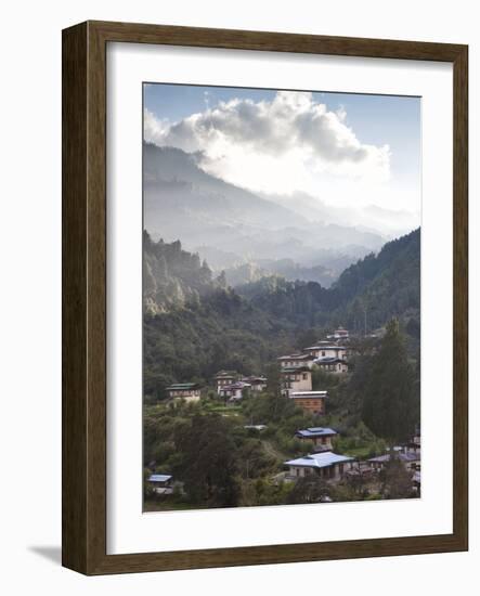 Village of Chendebji Set Among Forested Hills Between the Towns of Wangdue Phodrang and Trongsa, Bh-Lee Frost-Framed Photographic Print