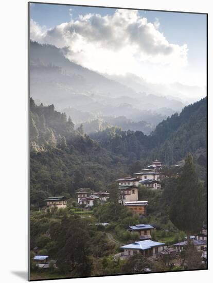 Village of Chendebji Set Among Forested Hills Between the Towns of Wangdue Phodrang and Trongsa, Bh-Lee Frost-Mounted Photographic Print