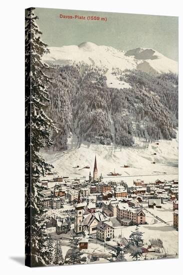 Village of Davos, Switzerland-null-Stretched Canvas