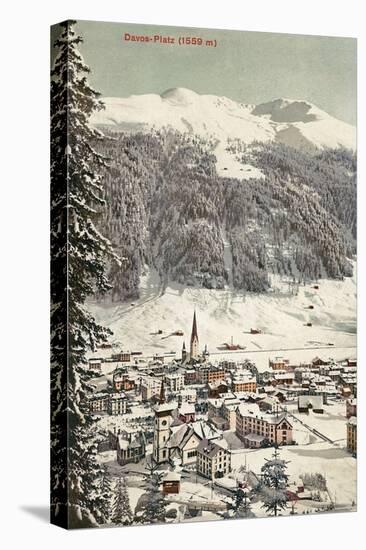 Village of Davos, Switzerland-null-Stretched Canvas