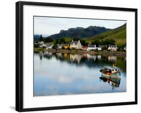 Village of Dornie with Reflections and Boat, Western Highlands, Scotland-Bill Bachmann-Framed Photographic Print