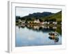 Village of Dornie with Reflections and Boat, Western Highlands, Scotland-Bill Bachmann-Framed Photographic Print