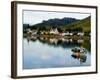 Village of Dornie with Reflections and Boat, Western Highlands, Scotland-Bill Bachmann-Framed Photographic Print