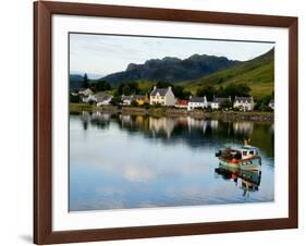 Village of Dornie with Reflections and Boat, Western Highlands, Scotland-Bill Bachmann-Framed Photographic Print