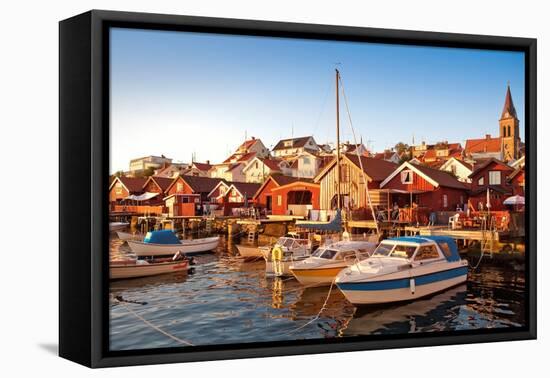 Village of Fjallbacka, Bohuslan Coast, Sweden-Frank Chmura-Framed Stretched Canvas