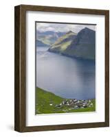 Village of Funningur, Leiriksfjordur and the island Kalsoy, Denmark-Martin Zwick-Framed Photographic Print