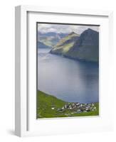 Village of Funningur, Leiriksfjordur and the island Kalsoy, Denmark-Martin Zwick-Framed Photographic Print