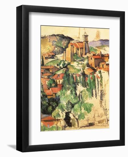 Village of Gardanne, 1885-Paul C?zanne-Framed Premium Giclee Print