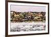 Village of Ilulissat as Seen from the Pack Ice, Disko Bay, Greenland-Fran?oise Gaujour-Framed Photographic Print