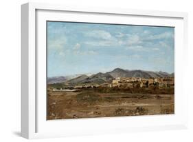 Village of Lauris, in Vaucluse on the Banks of the River Durance, 1868-Paul Camille Guigou-Framed Giclee Print