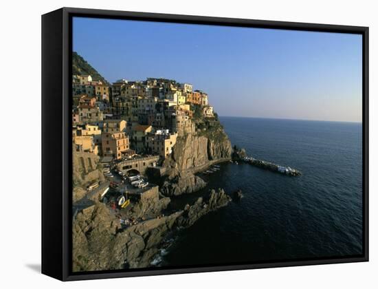 Village of Manarola, Cinque Terre, Unesco World Heritage Site, Liguria, Italy, Mediterranean-Bruno Morandi-Framed Stretched Canvas