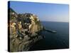 Village of Manarola, Cinque Terre, Unesco World Heritage Site, Liguria, Italy, Mediterranean-Bruno Morandi-Stretched Canvas