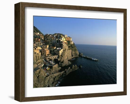 Village of Manarola, Cinque Terre, Unesco World Heritage Site, Liguria, Italy, Mediterranean-Bruno Morandi-Framed Photographic Print