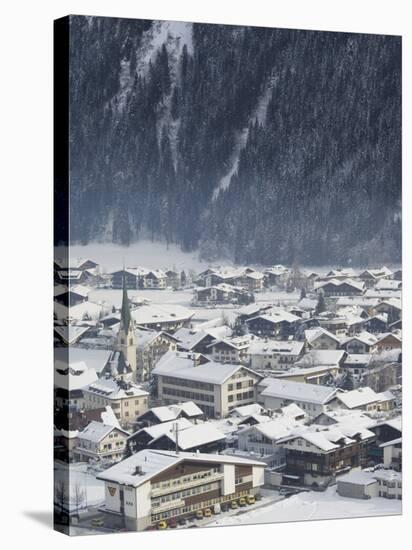 Village of Mayrhofen Ski Resort, Zillertal Valley, Austrian Tyrol, Austria-Christian Kober-Stretched Canvas