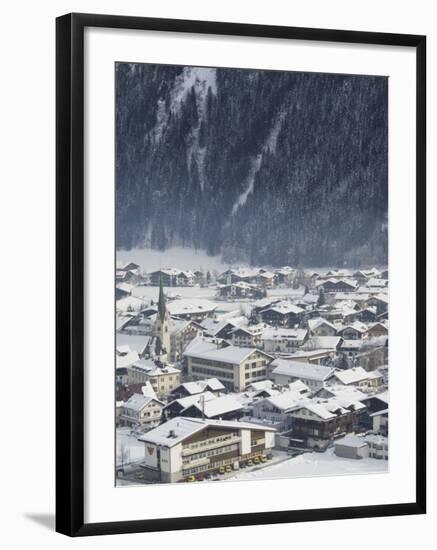 Village of Mayrhofen Ski Resort, Zillertal Valley, Austrian Tyrol, Austria-Christian Kober-Framed Photographic Print