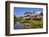 Village of Nam Pan, Stilt Houses, Inle Lake, Shan State, Myanmar (Burma), Asia-Nathalie Cuvelier-Framed Photographic Print