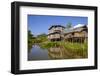 Village of Nam Pan, Stilt Houses, Inle Lake, Shan State, Myanmar (Burma), Asia-Nathalie Cuvelier-Framed Photographic Print